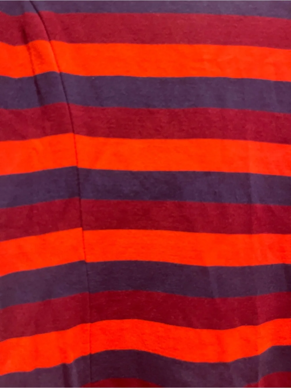 Tommy Hilfiger Striped Orange, Maroon, and Navy Short-Sleeve T-Shirt Mini Dress